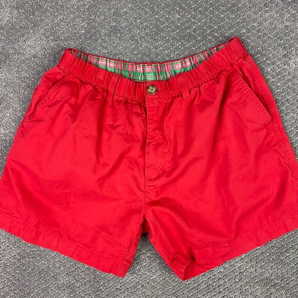 Vintage Chubbies Shorts Mens Large Red The Staples 4.5" Inseam Red Made in USA - Picture 1 of 11